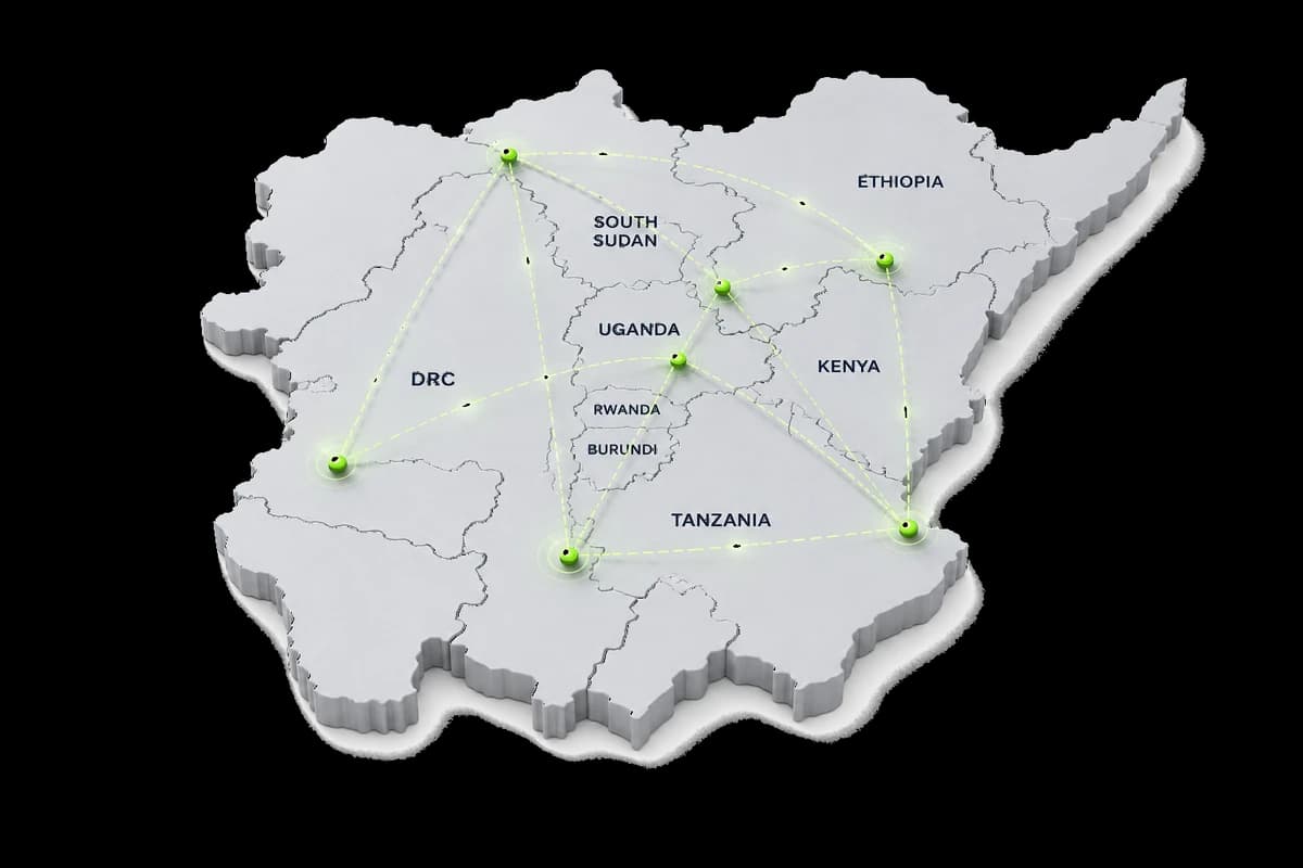 Map of Value Logistics' road transport network across East and Central Africa