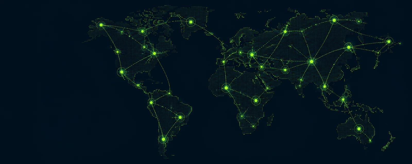 Global network map representing Value Logistics' connected supply chain